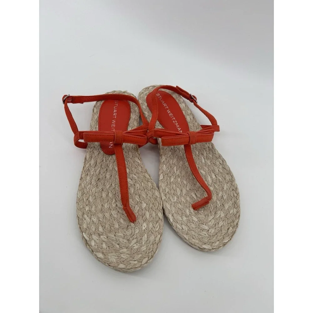 Stuart Weitzman Felicity Slingback Espadrille Sandal Sz 8 Resortwear Chic $295